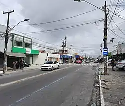 Rua Josefa Taveira, principal logradouro de Mangabeira