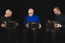 Trio de Bandoneóns - Rufo Herrera acompanhado dos músicos Francisco Cesar (à direita) e Otto-Hanriot à esquerda
