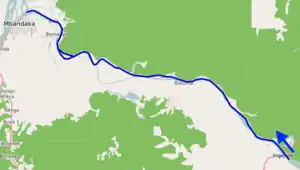 Mapa do percurso do rio Ruki