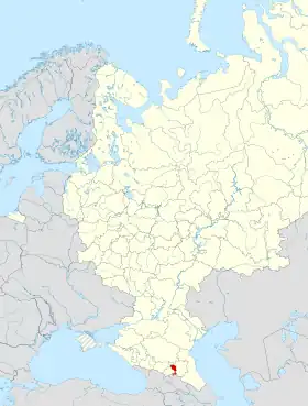 Localização da Inguchétia (em vermelho) na Rússia.