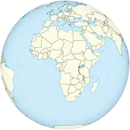 Localização de República de Ruanda