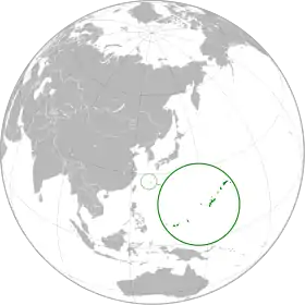 Localização de Reino de Ryukyu