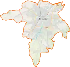 Localização de Rzeszów na Polónia