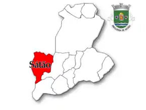 Localização no município de Sátão