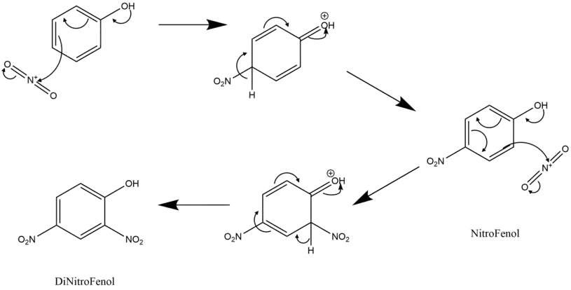 Mecanismo de Síntese do Dinitrofenol