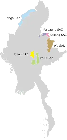 Localização de Wa (divisão auto-administrada)