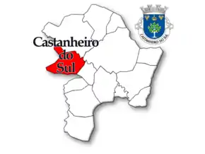 Localização no município de São João da Pesqueira