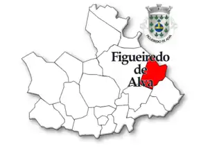 Localização no município de São Pedro do Sul