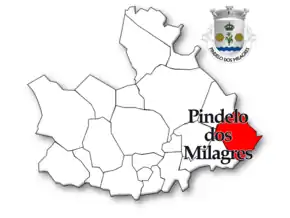 Localização no município de São Pedro do Sul