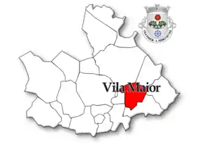 Localização no município de São Pedro do Sul