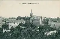 Uma vista de uma Stains ainda rural, no início do século XX.