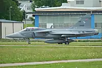 Um caça Saab JAS39C tailandês.