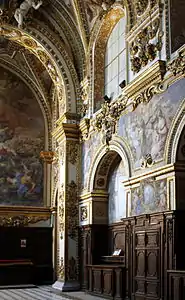 Afrescos de Francesco Solimena na sacristia.