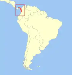 Distribuição geográfica de S. geoffroyi.