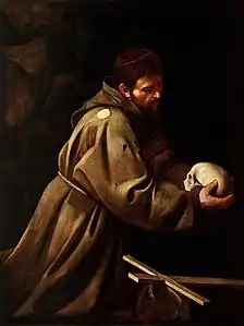 "São Francisco Meditando", de Caravaggio.