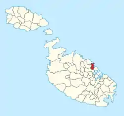 Localização de St. Julian's em Malta