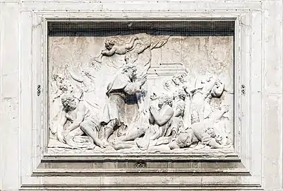 São Roque cura as vítimas da peste por Giovanni Maria Morlaiter.