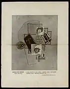Estojo scientífico de uma cabeça + aparelho ocular + sobreposição dynamica visual + reflexos de ambiente x luz (SENSIBILIDADE MECHANICA), 1914, colagem. Publicado no nº2 da revista Orpheu, 1915