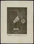 Compenetração estática interior de uma cabeça = complementarismo congénito absoluto (SENSIBILIDADE LITHOGRAPHICA), 1913, colagem. Publicado no nº2 da revista Orpheu, 1915