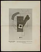 Syntese geometral de uma cabeça x infinito plástico de ambiente x transcendentalismo físico (SENSIBILIDADE RADIOGRAPHICA), 1913, colagem. Publicado no nº2 da revista Orpheu, 1915