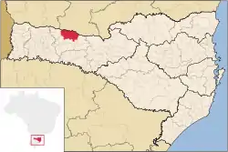 Localização de Abelardo Luz em Santa Catarina