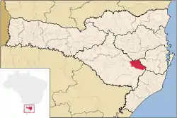 Localização de Bom Retiro em Santa Catarina