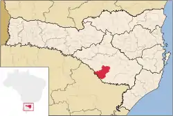 Localização de Capão Alto em Santa Catarina