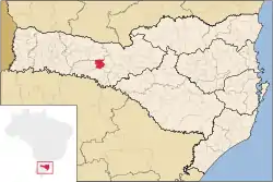 Localização de Irani em Santa Catarina
