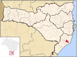 Localização de Tubarão em Santa Catarina