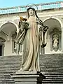 Estátua de Santa Escolástica no Monastério de Monte Cassino