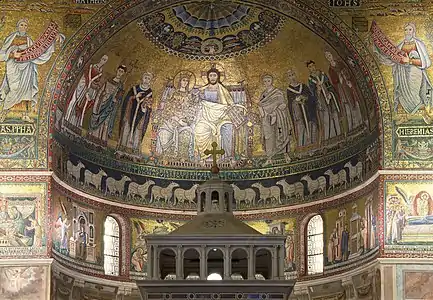 "Coroação da Virgem" na semicúpula da abside