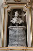 Busto do Papa Clemente XI na igreja de Santa Cecília , Roma