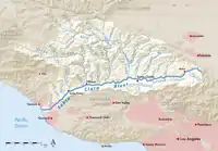 Mapa da bacia do rio Santa Clara