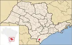 Localização de Cajati em São Paulo