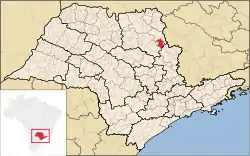 Localização de Cajuru em São Paulo