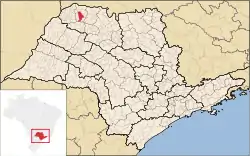 Localização de Fernandópolis em São Paulo