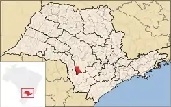 Localização de Itaí em São Paulo