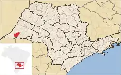 Localização de Mirante do Paranapanema em São Paulo