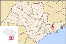 Localização de São José dos Campos em São Paulo