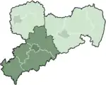 Localização no estado de Saxônia