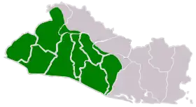 Localização de Señorío de Cuzcatlán