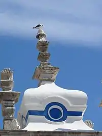 Gaivota no telhado da Igreja Matriz de Santiago