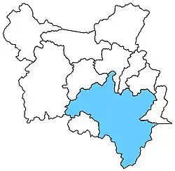 Localização do distrito sede em Cachoeiro de Itapemirim