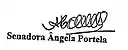 Assinatura de Ângela Portela