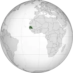 Localização de República do Senegal