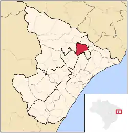 Localização de Aquidabã em Sergipe