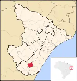 Localização de Arauá em Sergipe
