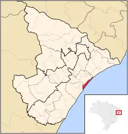 Localização de Barra dos Coqueiros em Sergipe