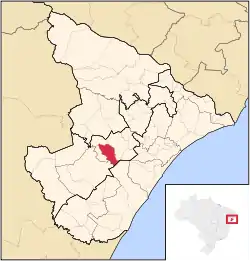 Localização de Campo do Brito em Sergipe