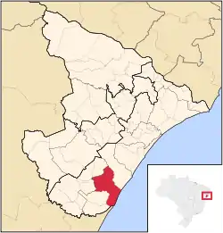 Localização de Estância em Sergipe